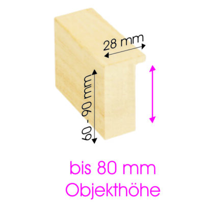 Objektrahmen extra tief Naturholz Profil 90 mm