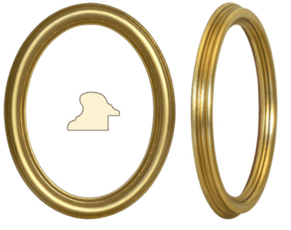 Ovaler Bilderrahmen gold