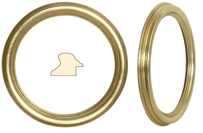 Runder Rahmen gold