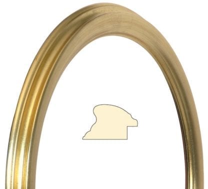 Runder Rahmen gold