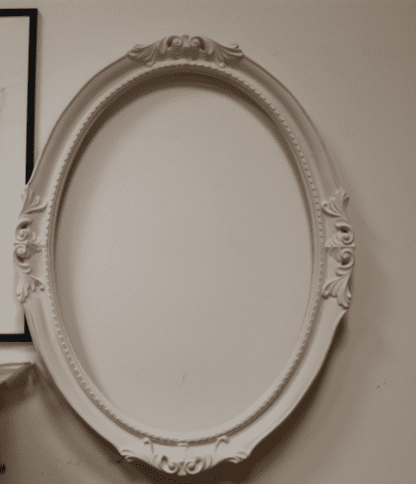Barockrahmen oval weiß