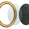 Verzierter ovaler Rahmen Gold