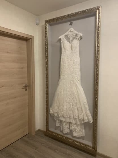 Brautkleid im Rahmen (Maßanfertigung) Leiste 936 Silber