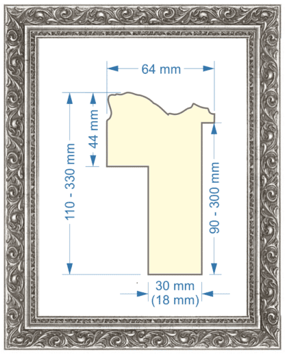 Tiefer Barockrahmen-968-KR-Gold