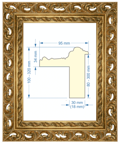 Tiefer Barockrahmen-968-KR-Gold