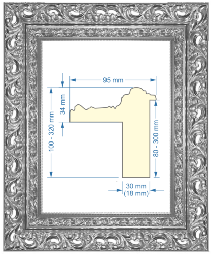 Tiefer Barockrahmen-968-KR-Silber