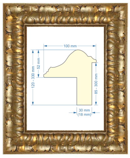 Tiefer Barockrahmen-993-KR-Gold