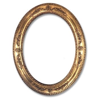 Goldrahmen oval Blumenornament
