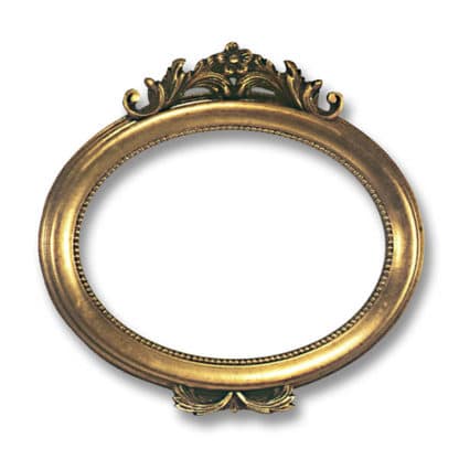 Ovaler Rahmen gold verziert