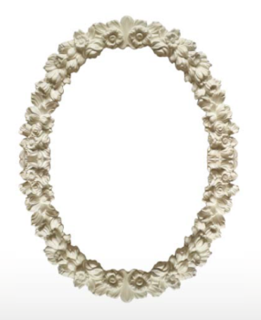 Cornice ovale con ornamento floreale