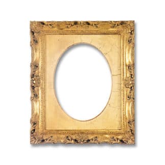 Vergoldeter Rahmen mit Ovalausschnitt