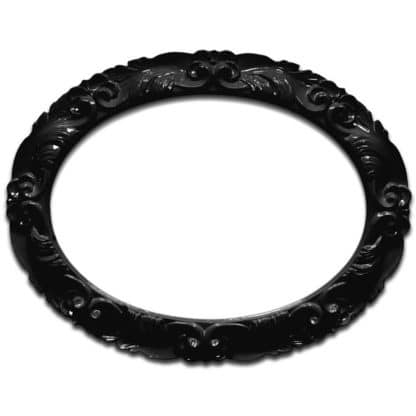 ovaler schwarzer Ornamentrahmen