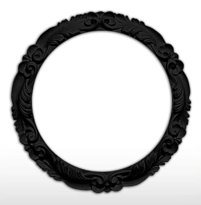 runder schwarzer Ornamentrahmen