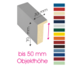 Objektrahmen farbig Profil 50 mm
