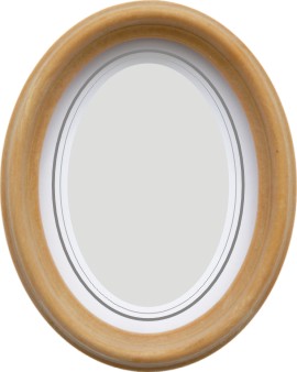 Ovalrahmen Kunststoff natur, 7 x 9 cm