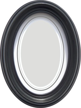 Ovalrahmen Kunststoff schwarz