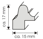 Ovalrahmen Kunststoff schwarz, Profil