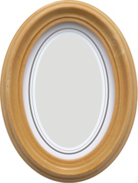Ovalrahmen Kunststoff Natur