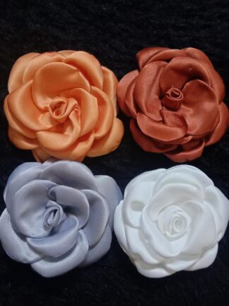 Handgefertigte Satin Blume: Rustikal/Herbst/Fall Vibes (R6)