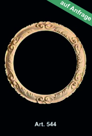 Runder weißer Ornamentrahmen (Z544)